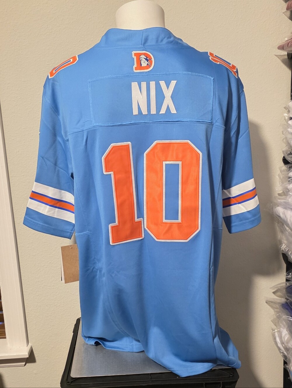 Denver Broncos Bo Nix Custom Throwback Jersey